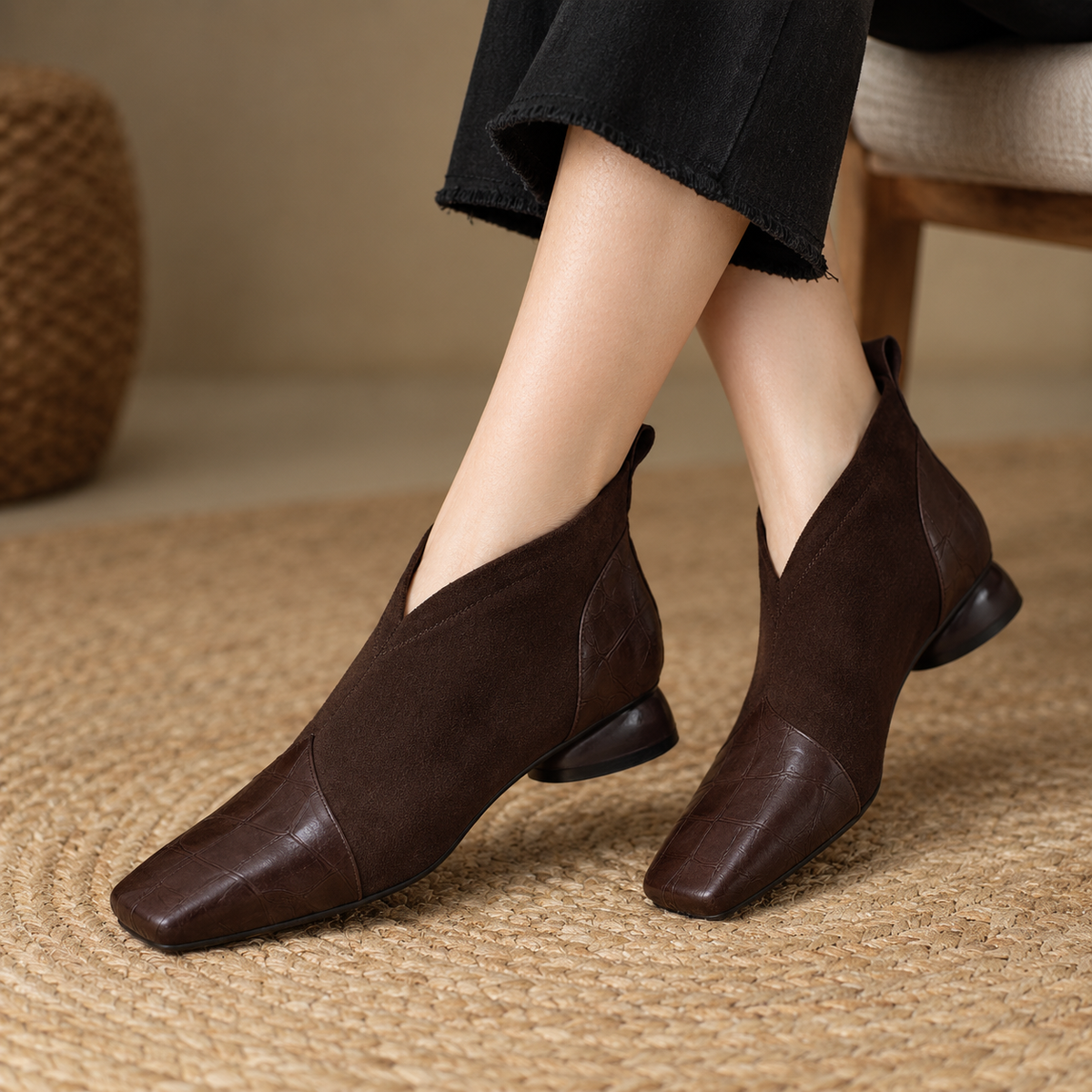 Leona Easy Pull-On Ankle Boots | Emory & Blanc