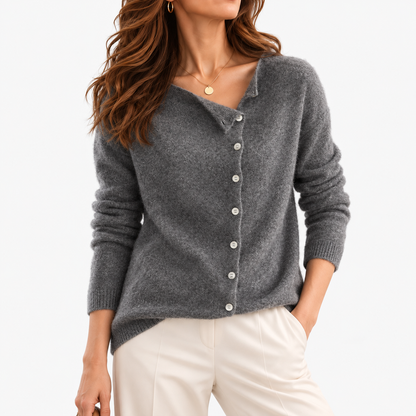 Leonie Women's Soft Crew-Neck Shirt — Gray | Emory & Blanc