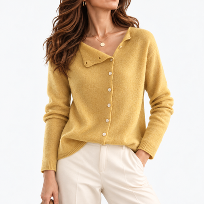 Leonie Women's Soft Crew-Neck Shirt — Yellow | Emory & Blanc