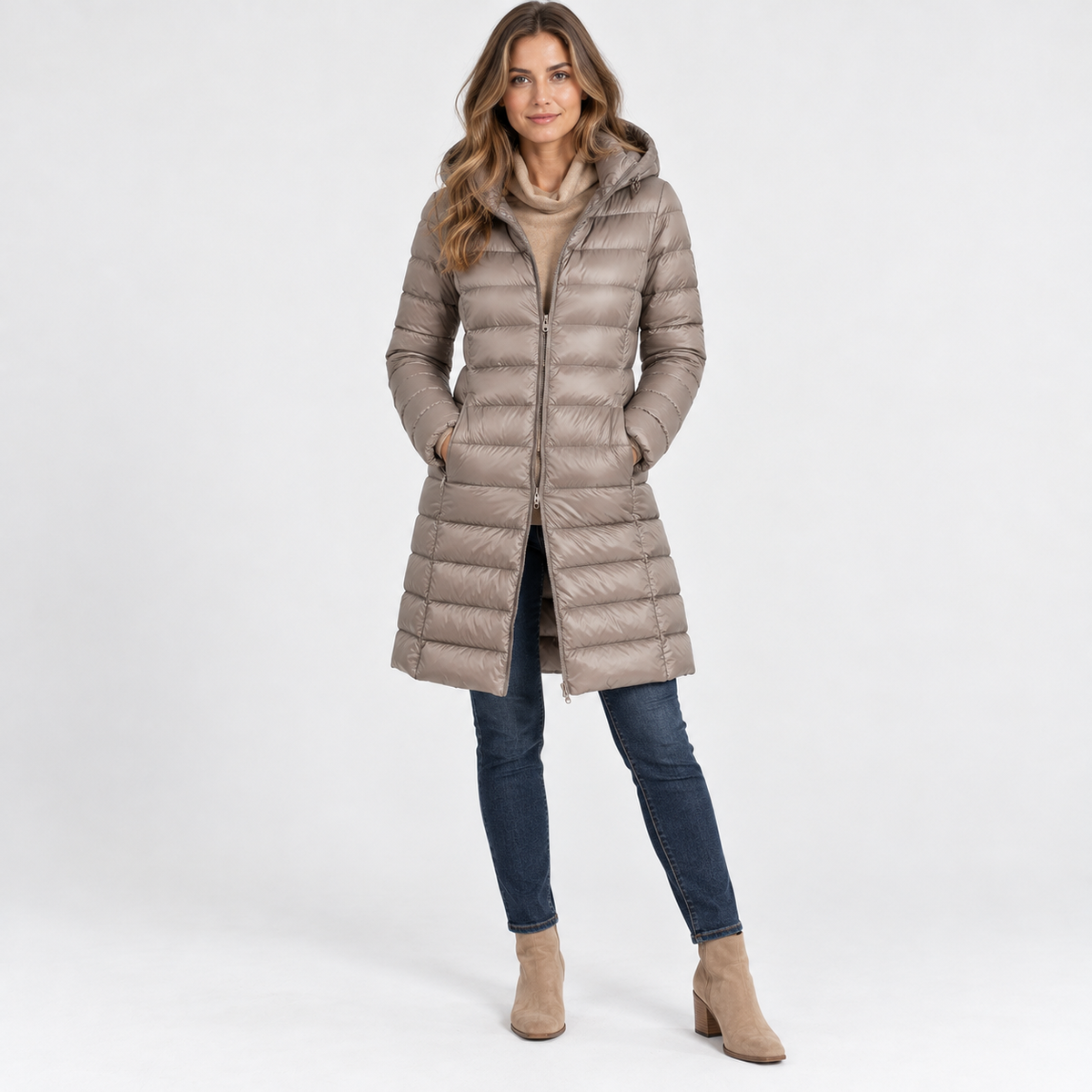 Leontine Soft Quilted Puffer Coat, Removable Hood | Emory & Blanc