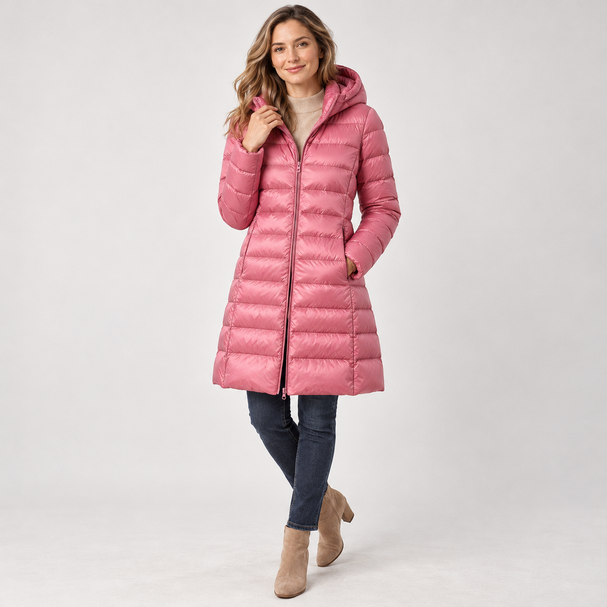 Leontine Soft Quilted Puffer Coat, Removable Hood | Emory & Blanc