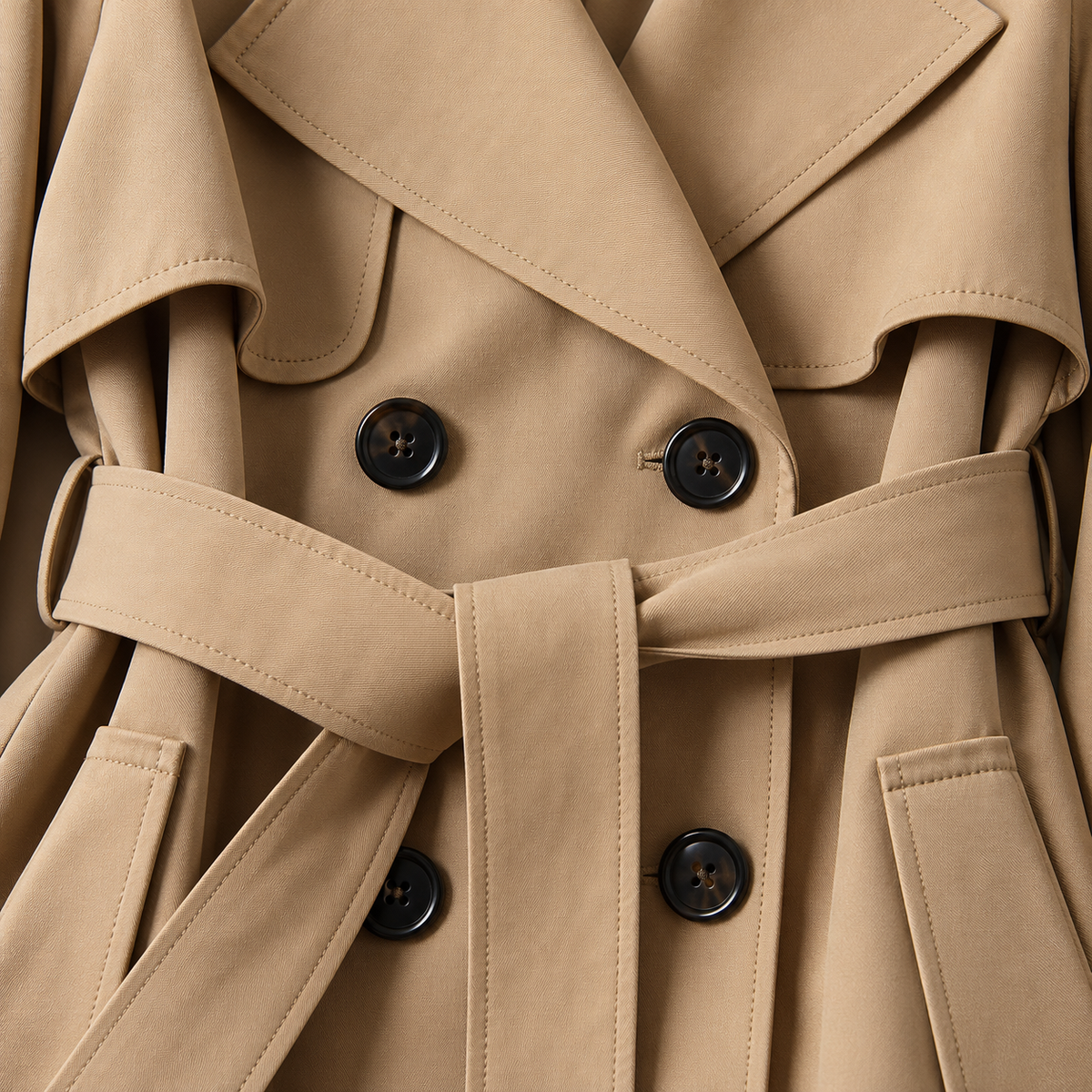 Liesel Tailored Belted Trench Coat | Emory & Blanc