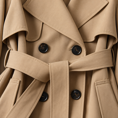 Liesel Tailored Belted Trench Coat | Emory & Blanc