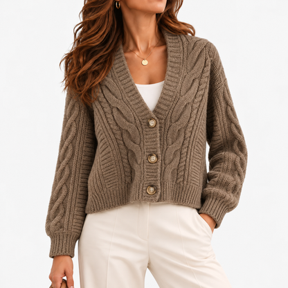 Linette Soft Cardigan Sweater — Camel | Emory & Blanc