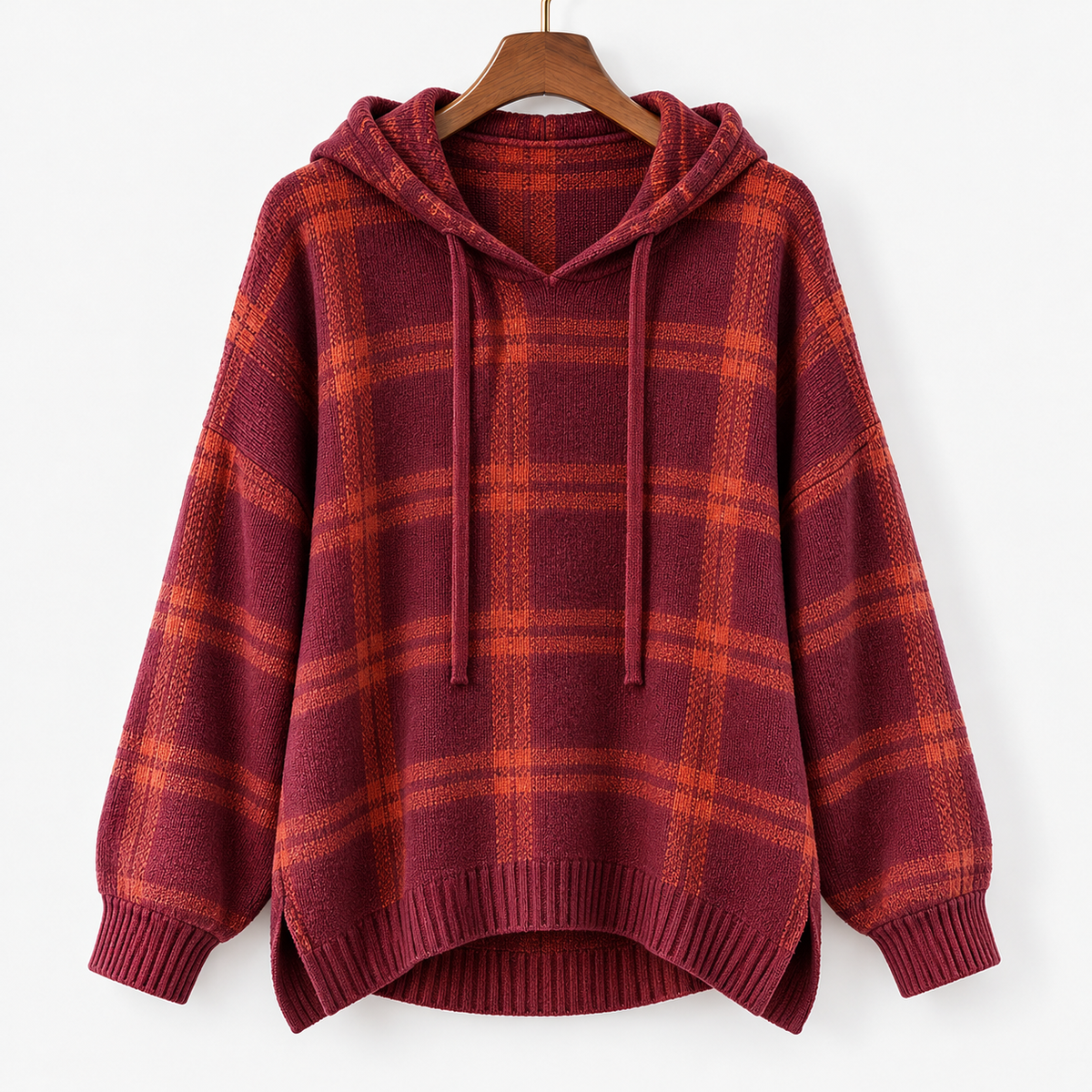 Linley Relaxed Fit Hooded Plaid Pullover | Emory & Blanc