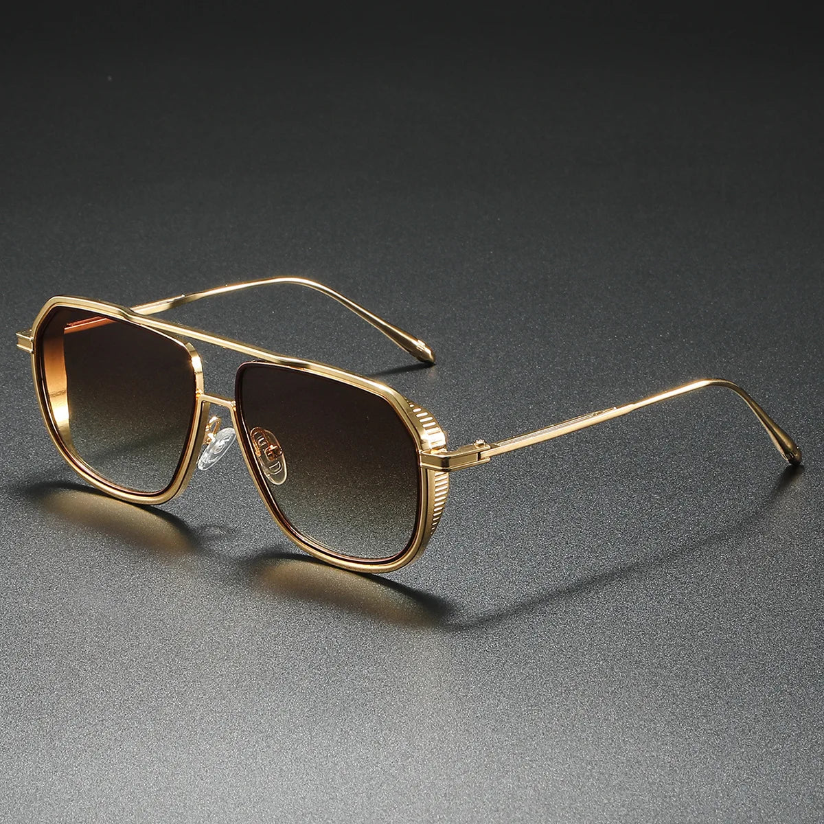 Linus Lightweight Gradient Aviator Sunglasses — Brown | Emory & Blanc