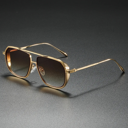 Linus Lightweight Gradient Aviator Sunglasses — Brown | Emory & Blanc