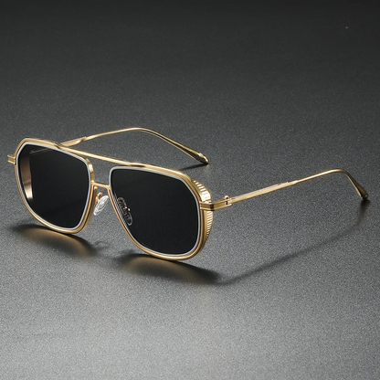 Linus Lightweight Gradient Aviator Sunglasses — Midnight | Emory & Blanc
