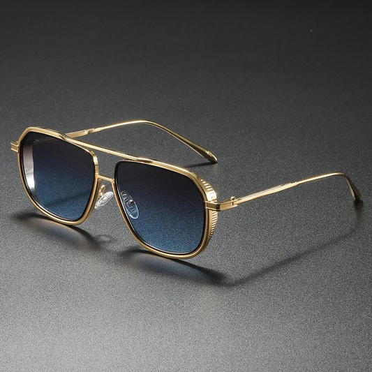 Linus Lightweight Gradient Aviator Sunglasses — Sky Blue | Emory & Blanc