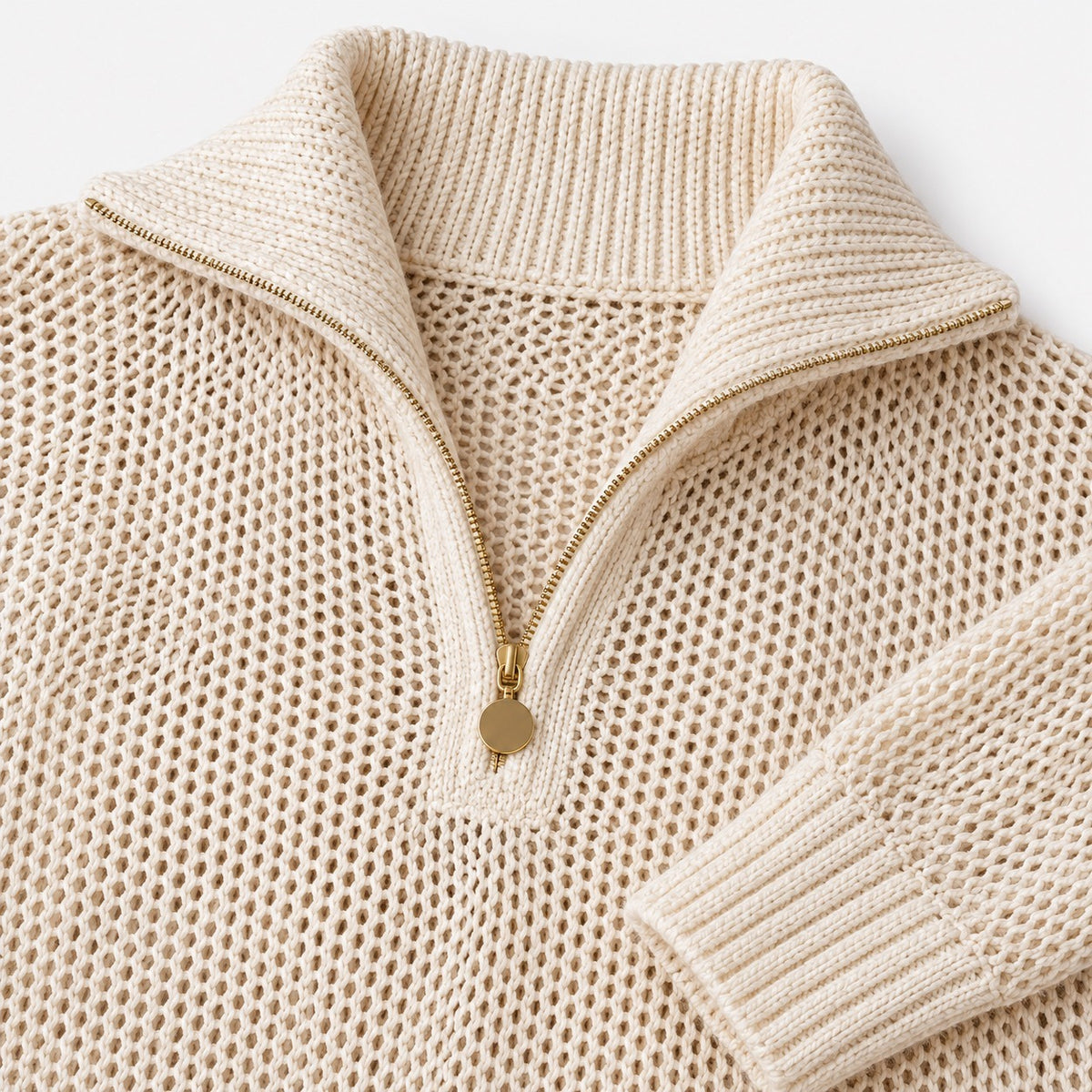 Liora Relaxed Fit Half-Zip Pullover Sweater | Emory & Blanc