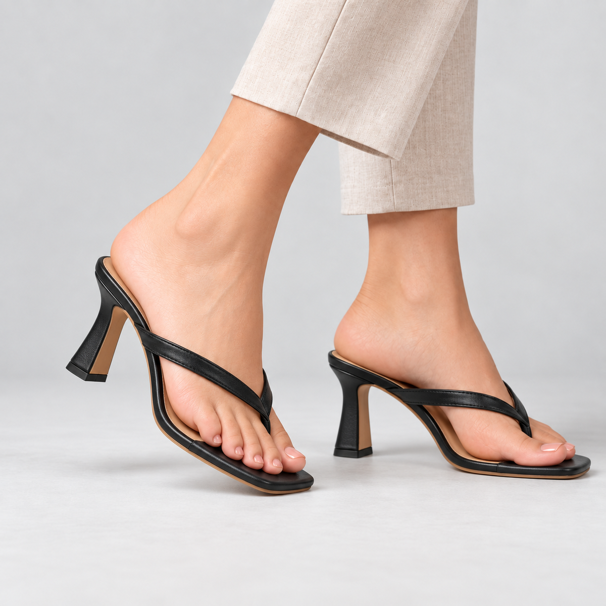 Louise Square-Toe Kitten Heel | Emory & Blanc