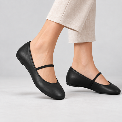 Lucia Women's Lightweight Microfiber Mary Jane Flats | Emory & Blanc