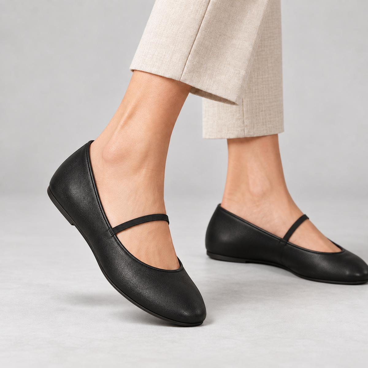 Lucia Women's Lightweight Microfiber Mary Jane Flats | Emory & Blanc
