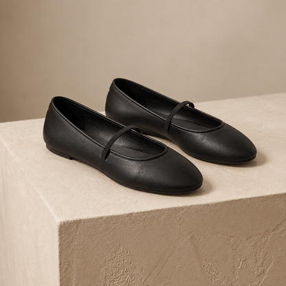 Lucia Women's Lightweight Microfiber Mary Jane Flats | Emory & Blanc
