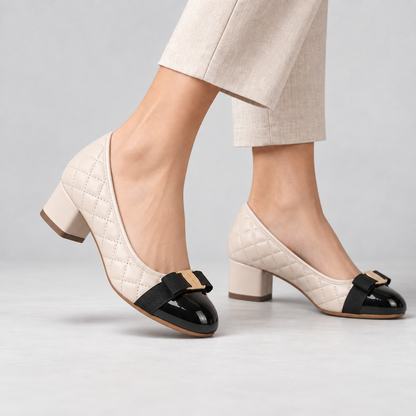 Madison Women's Quilted Cap-Toe Pumps | Emory & Blanc
