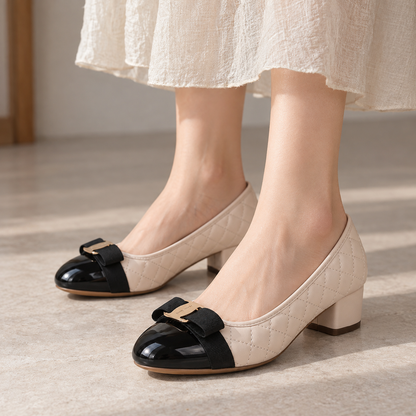 Madison Women's Quilted Cap-Toe Pumps | Emory & Blanc