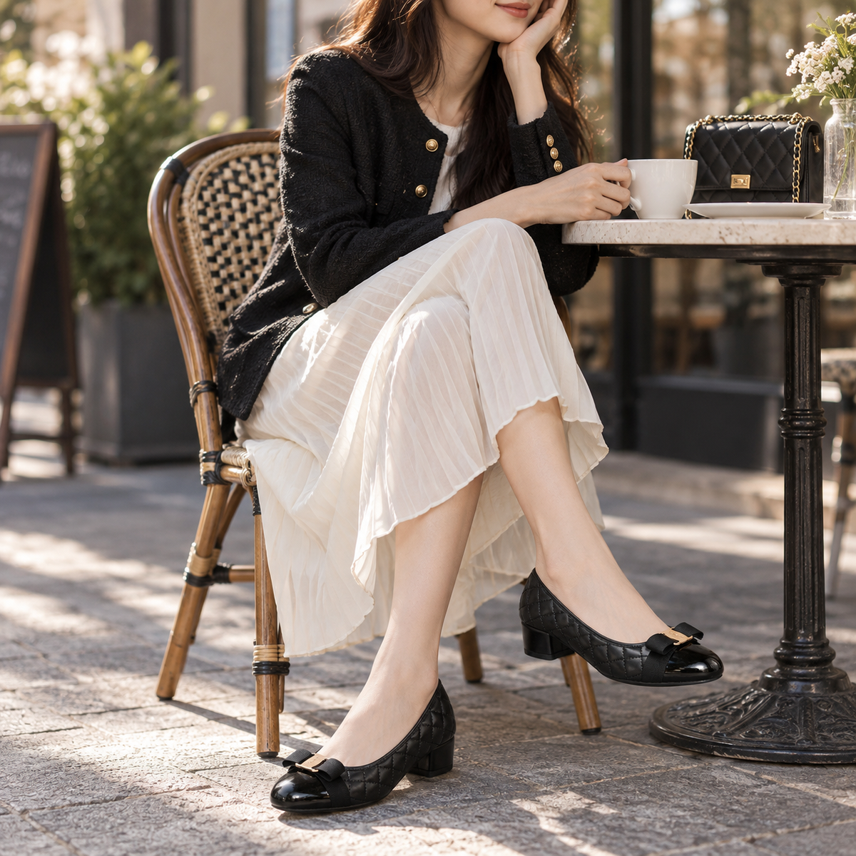 Madison Women's Quilted Cap-Toe Pumps | Emory & Blanc