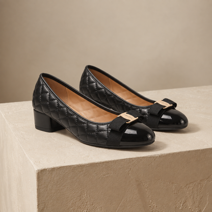Madison Women's Quilted Cap-Toe Pumps | Emory & Blanc