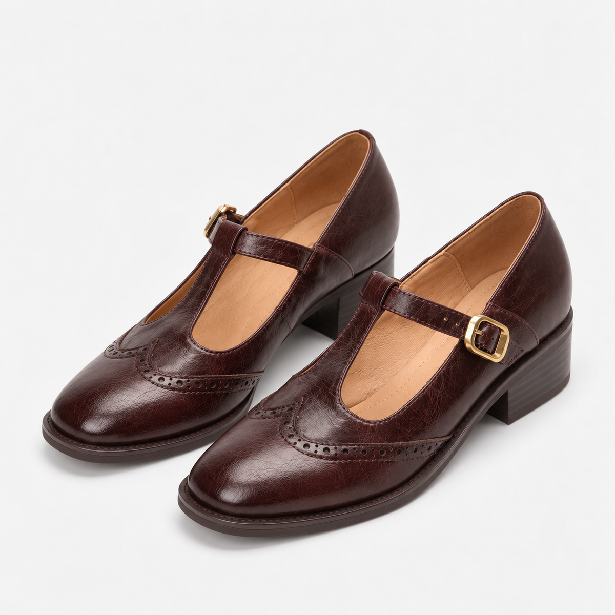 Maelle Comfort T-Strap Mary Janes | Emory & Blanc