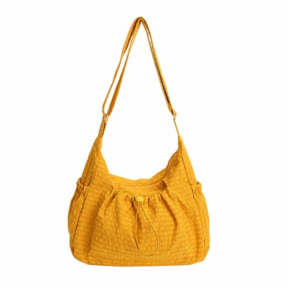 Maren Grid Shoulder Bag — Yellow | Emory & Blanc