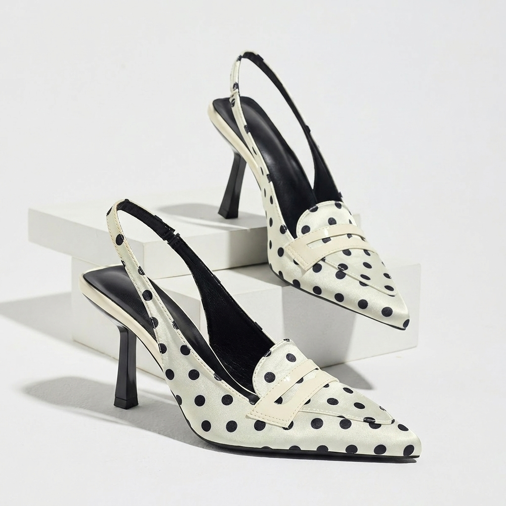 Maren Polka-Dot Slingback | Emory & Blanc