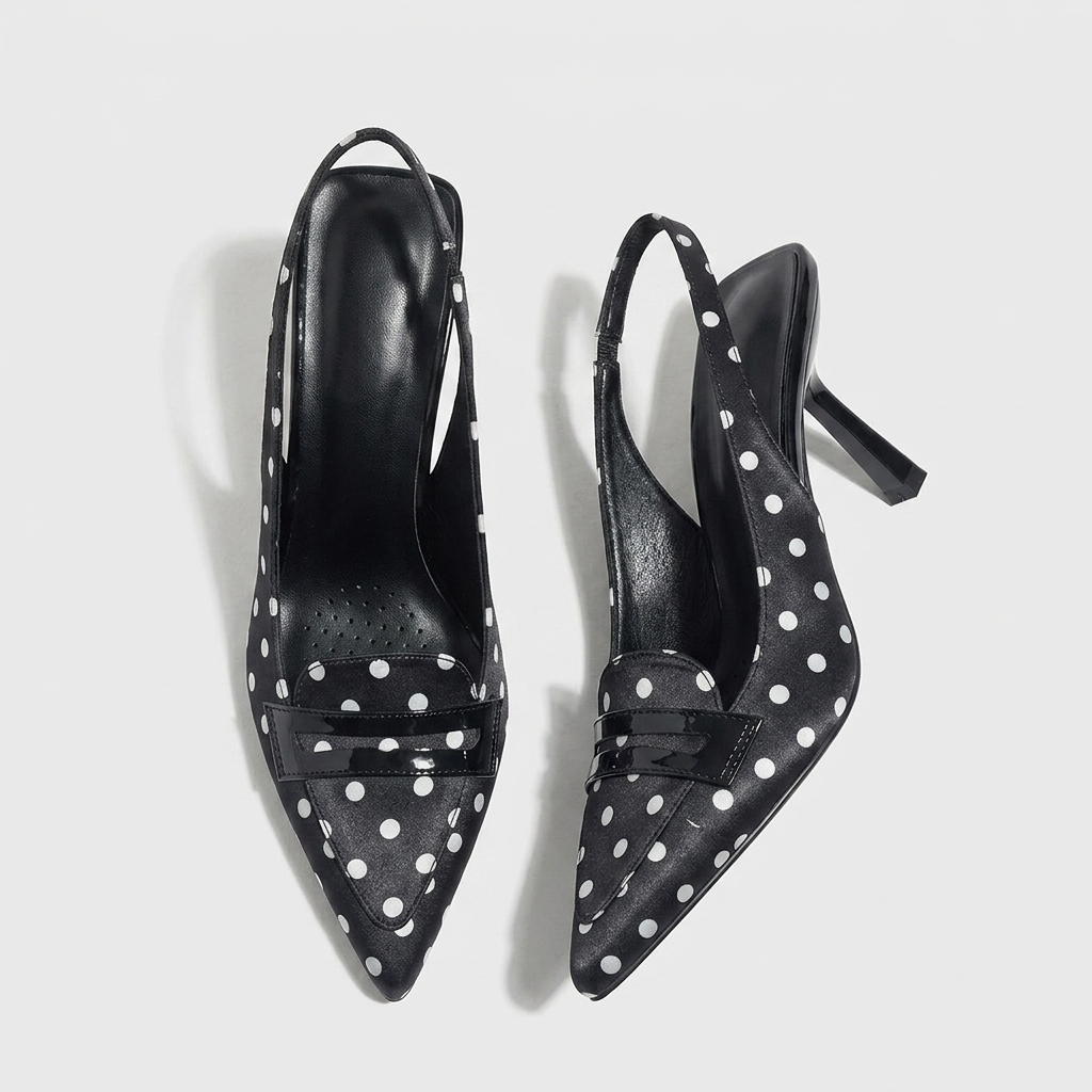 Maren Polka-Dot Slingback | Emory & Blanc