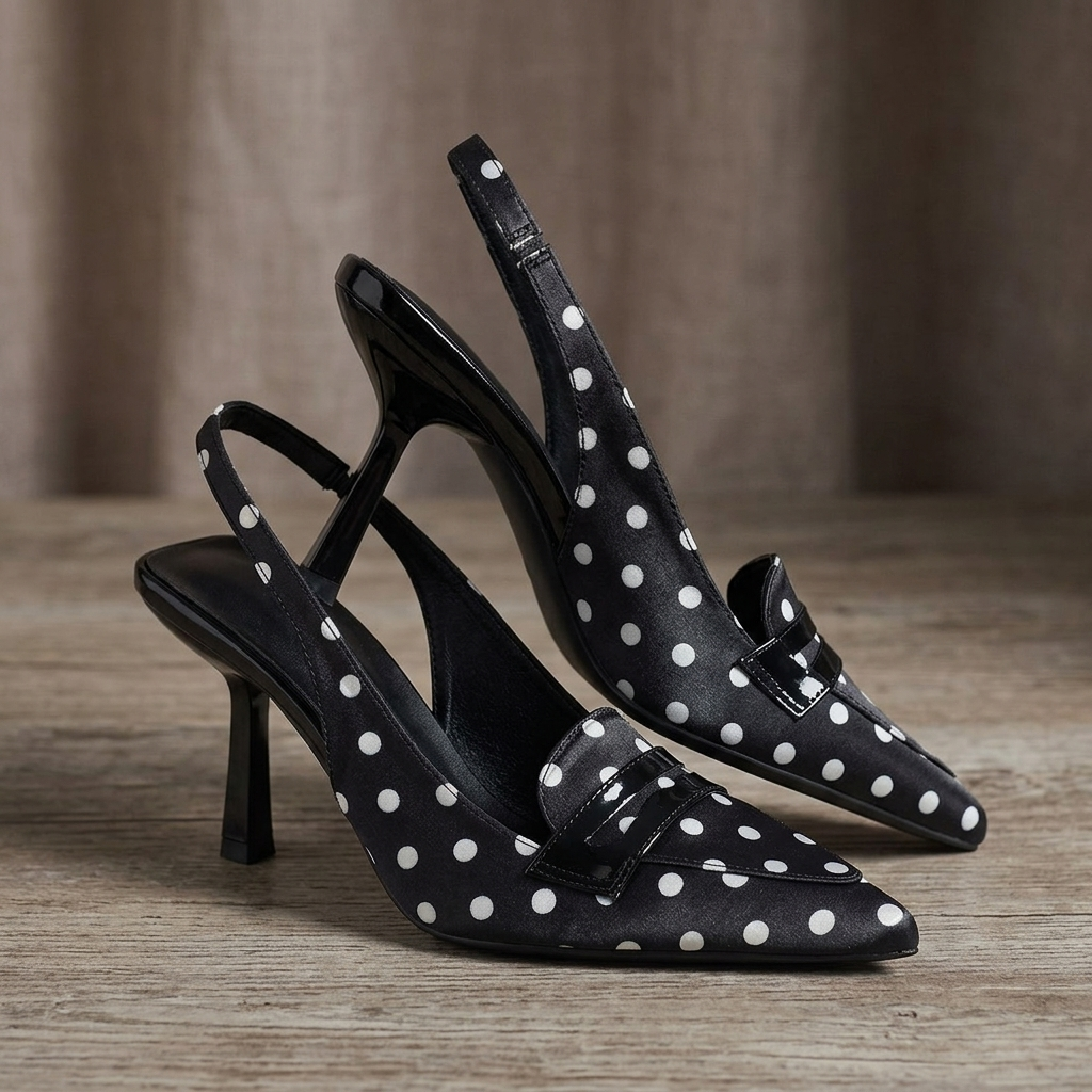 Maren Polka-Dot Slingback | Emory & Blanc