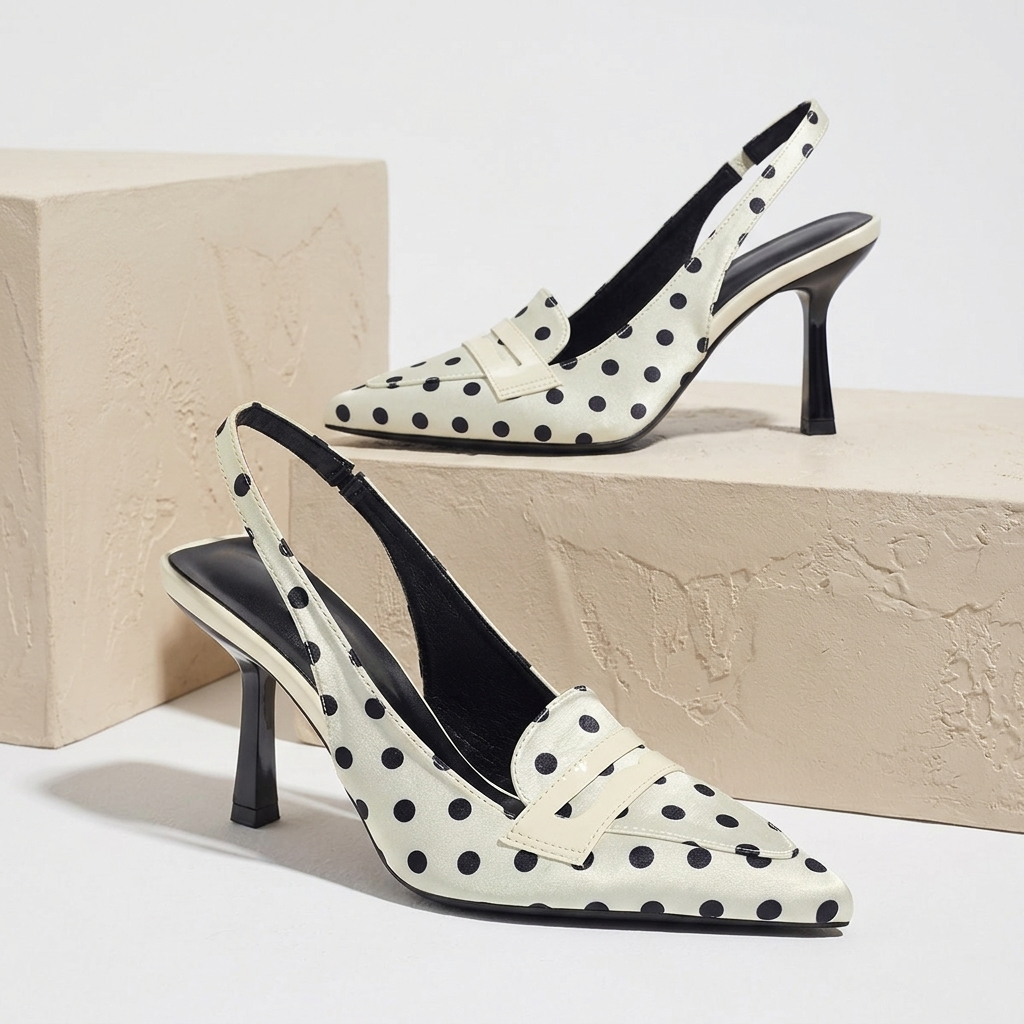 Maren Polka-Dot Slingback | Emory & Blanc
