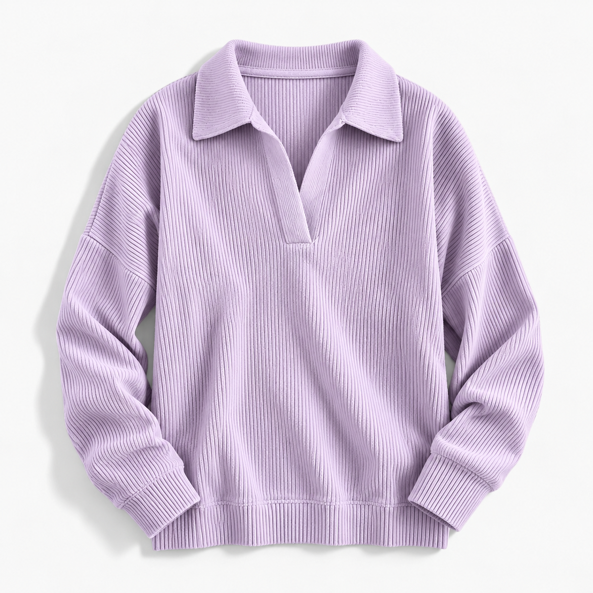 Marianne Relaxed Fit Polo Collar Top | Emory & Blanc