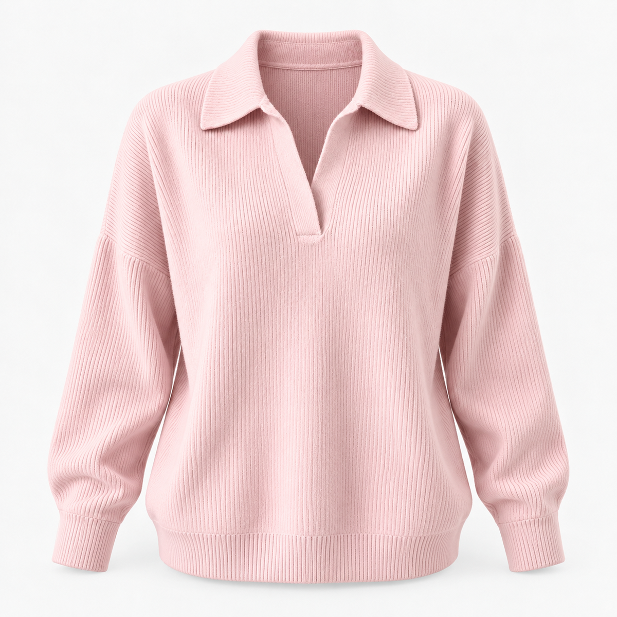 Marianne Relaxed Fit Polo Collar Top | Emory & Blanc