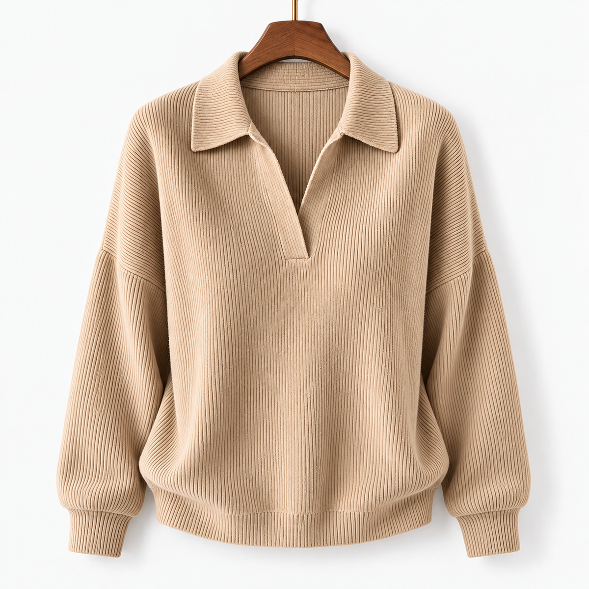 Marianne Relaxed Fit Polo Collar Top | Emory & Blanc