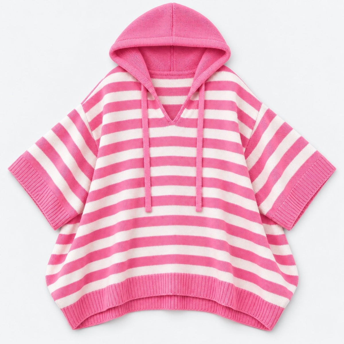 Maribeth Comfort Striped Poncho Sweater | Emory & Blanc
