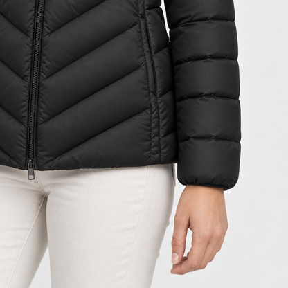 Mariel Soft Chevron Quilted Puffer Jacket | Emory & Blanc