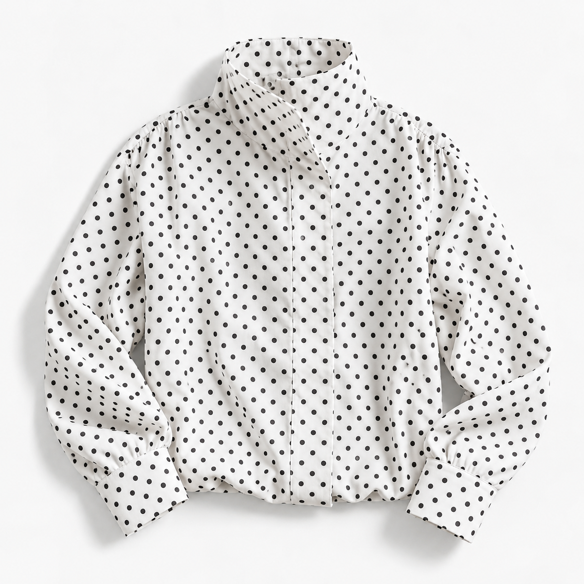 Marigold Relaxed Fit Blouse, Stand Collar | Emory & Blanc