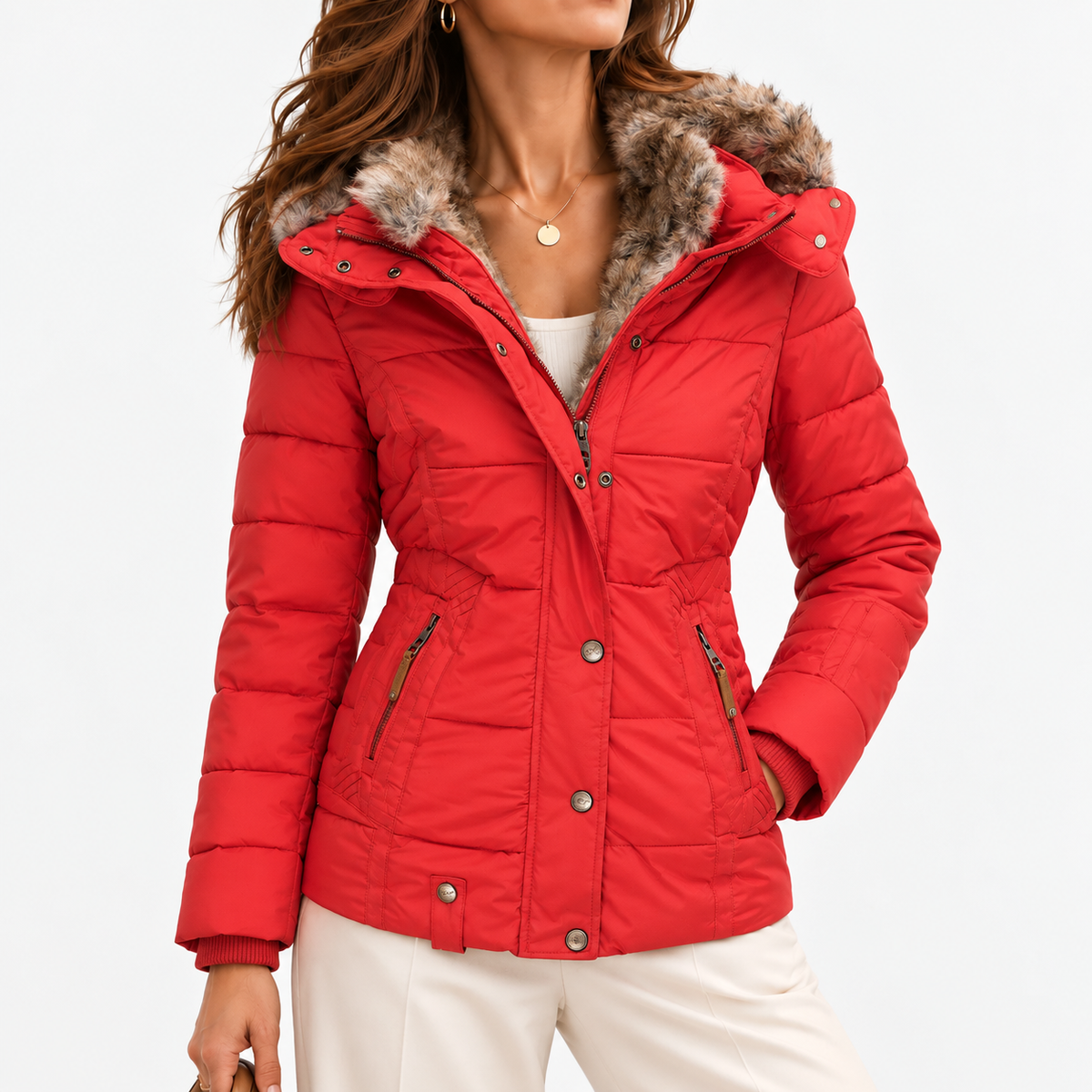Marina Women's Lightweight Long Sleeve Shirt — Red | Emory & Blanc