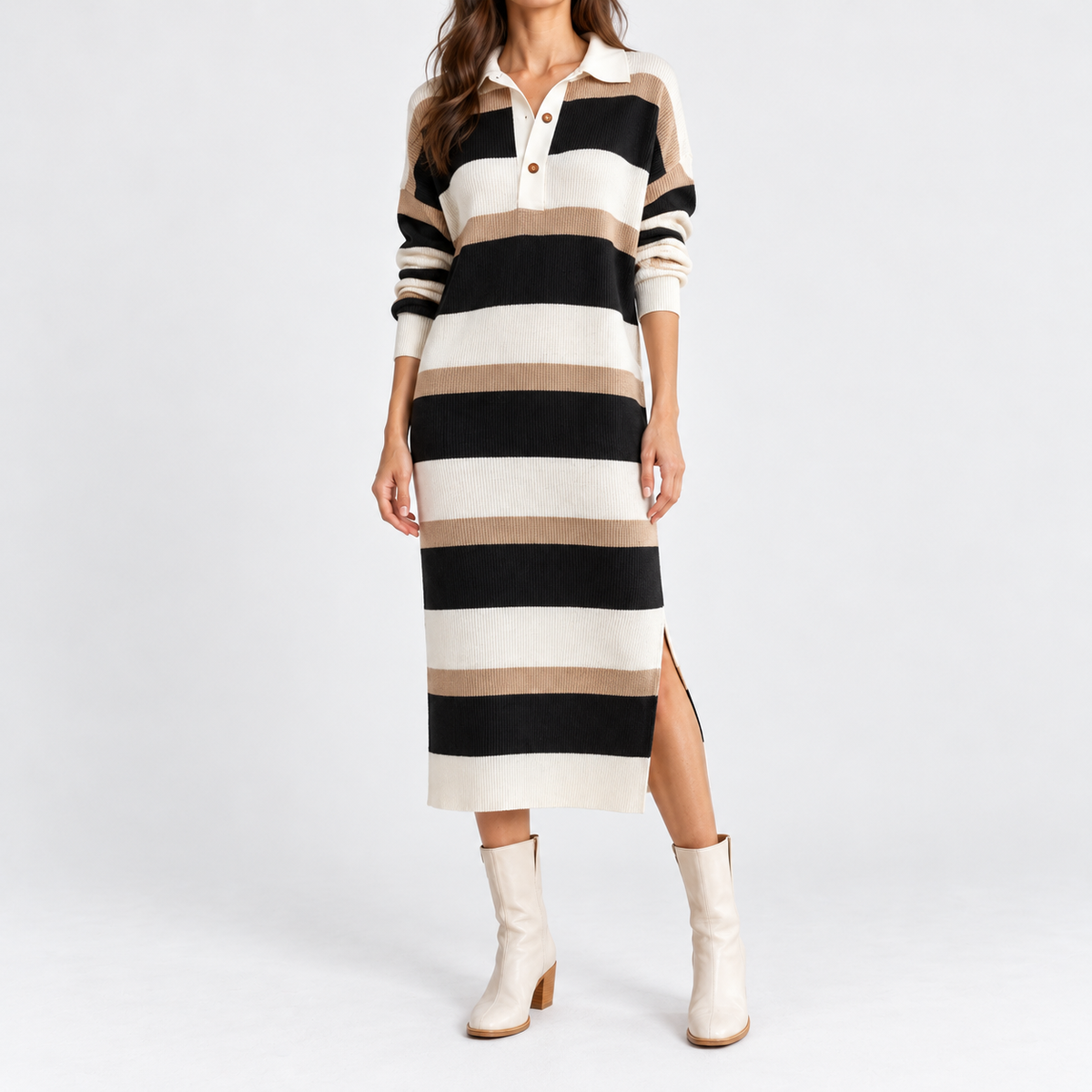 Marisa Soft Polo Sweater Dress | Emory & Blanc