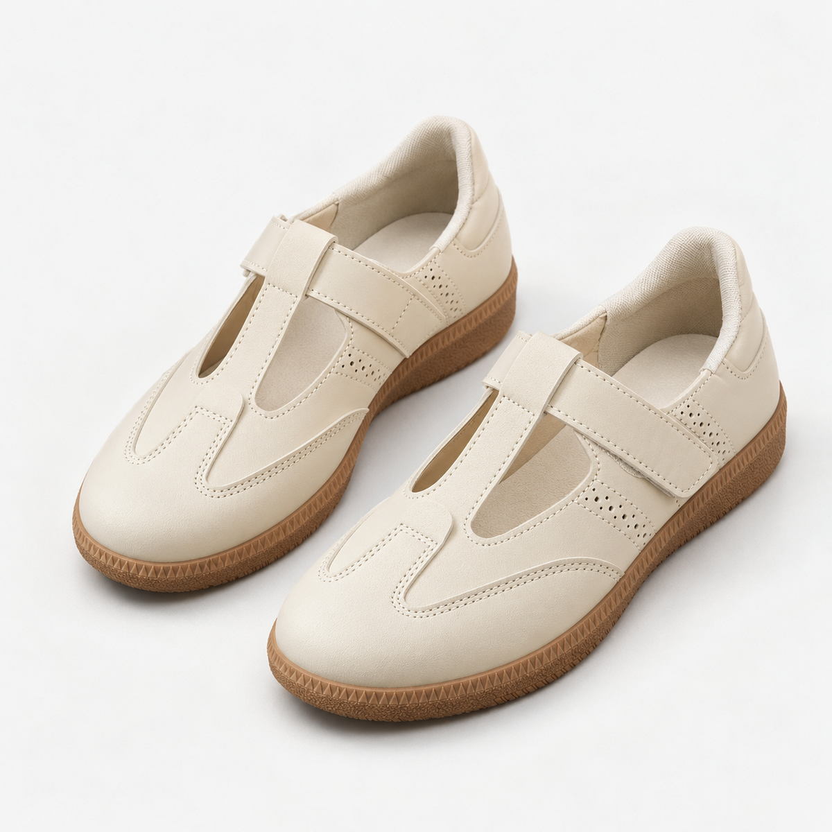 Marlise Cushioned T-Strap Walking Shoes | Emory & Blanc