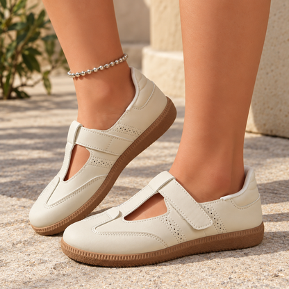 Marlise Cushioned T-Strap Walking Shoes | Emory & Blanc