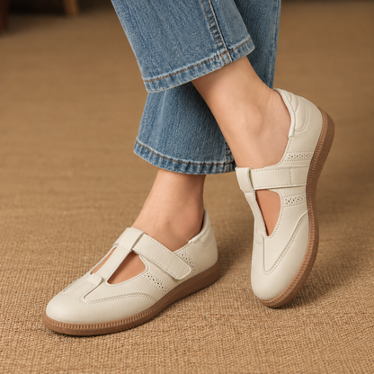Marlise Cushioned T-Strap Walking Shoes | Emory & Blanc