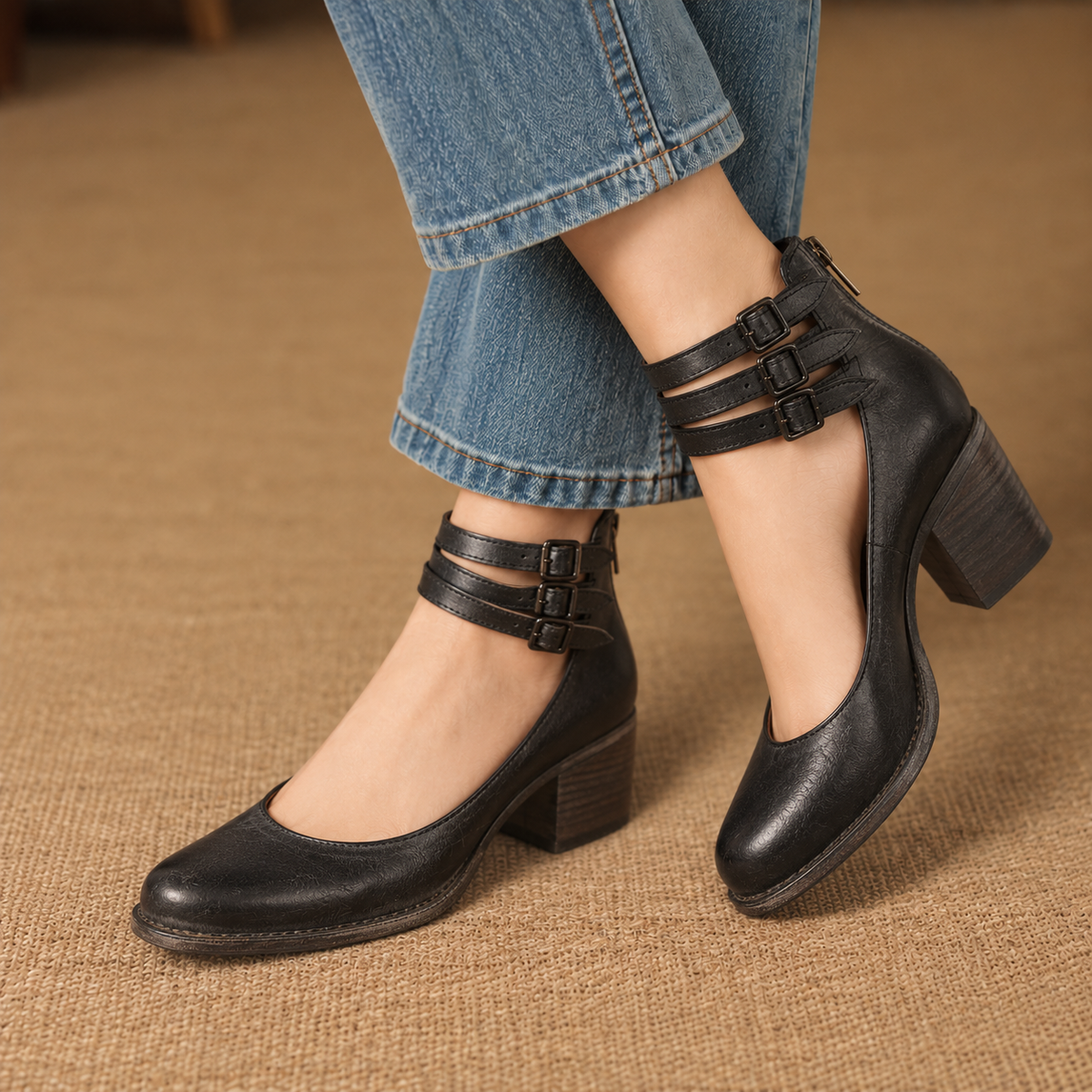 Mathilde Comfort Block Heel Shoes | Emory & Blanc