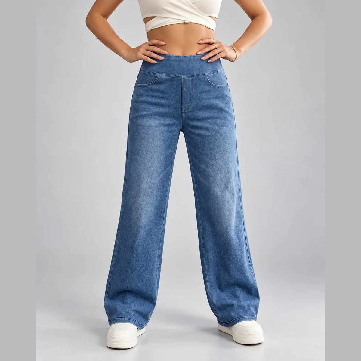 Mirella Breathable Wide Leg Jeans | Emory & Blanc