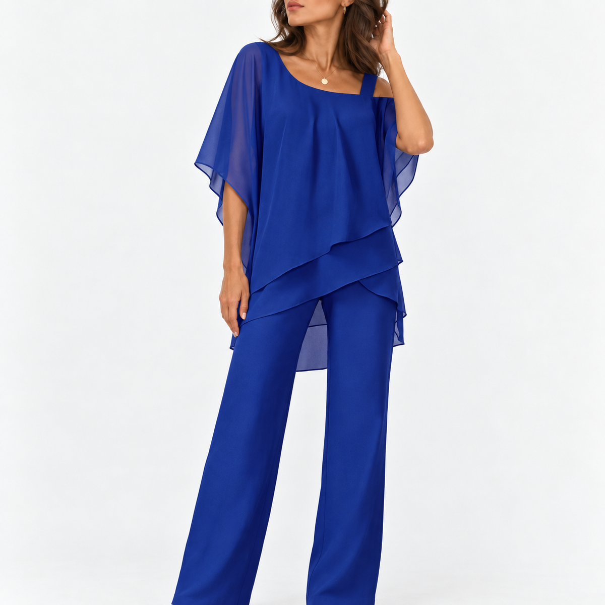 Mirelle Stretch Layered Two-Piece Set — Royal Blue | Emory & Blanc