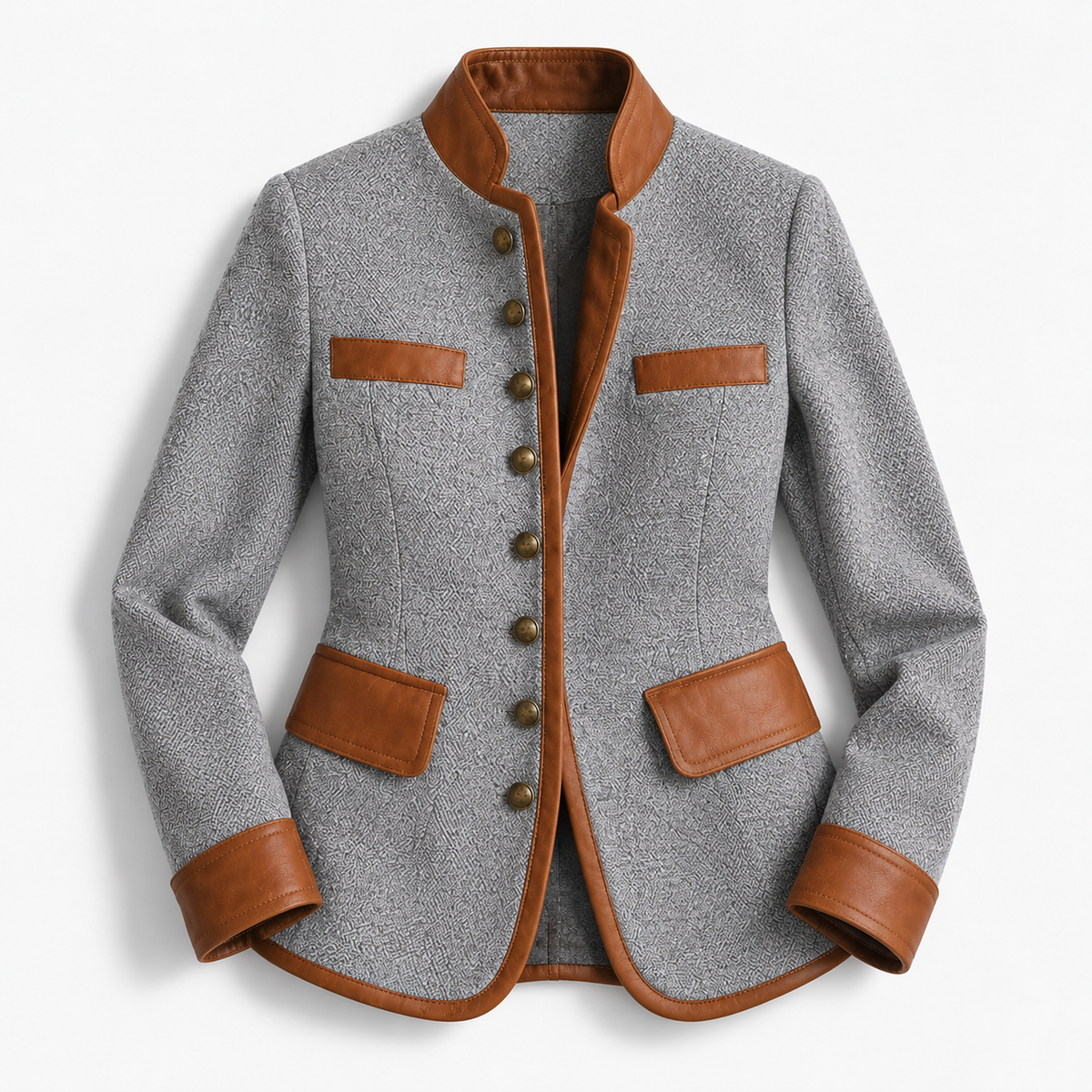 Mirette Comfort Contrast-Trim Tweed Jacket | Emory & Blanc