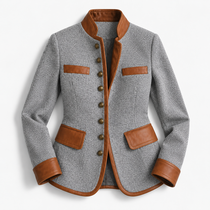 Mirette Comfort Contrast-Trim Tweed Jacket | Emory & Blanc