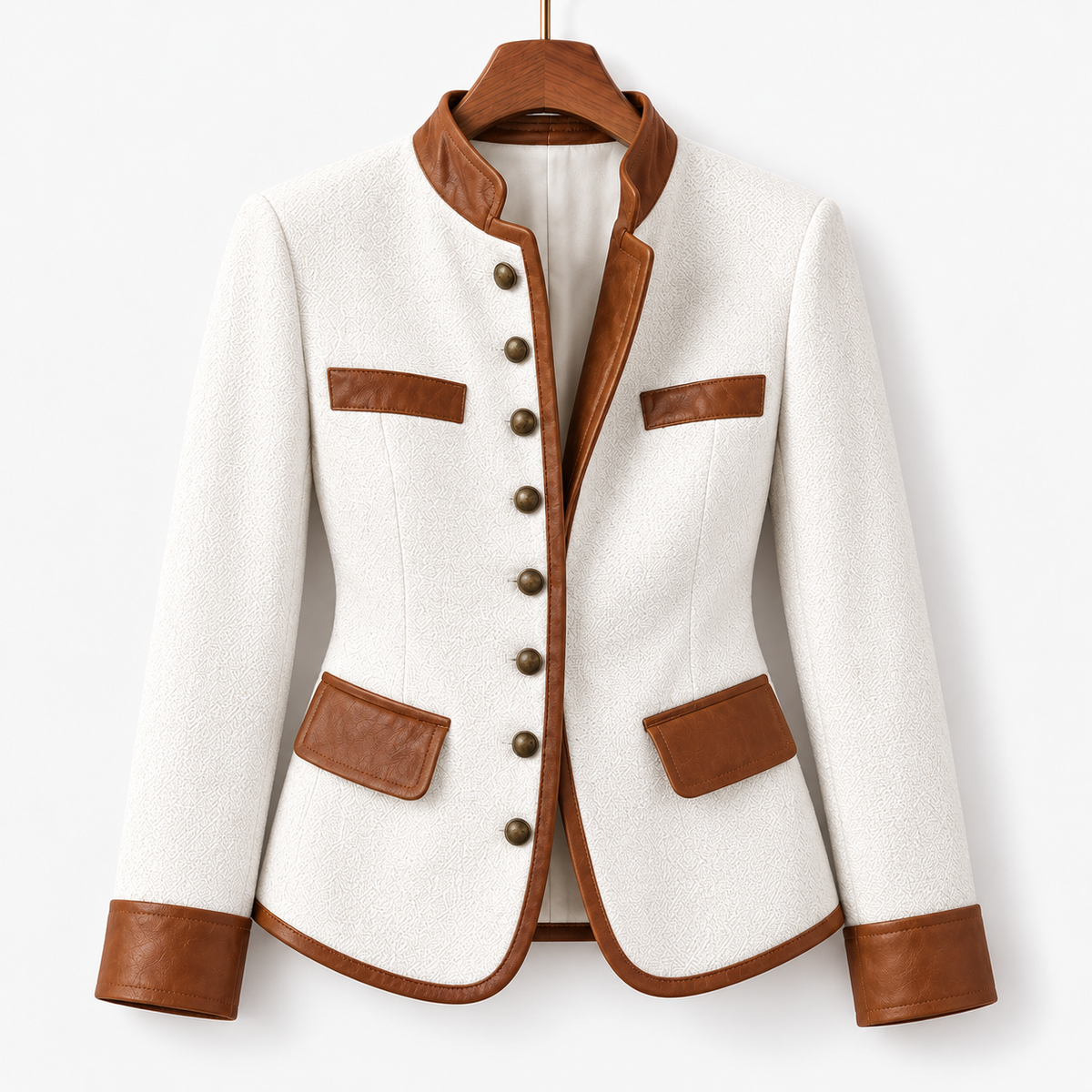 Mirette Comfort Contrast-Trim Tweed Jacket | Emory & Blanc