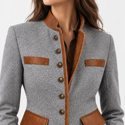 Mirette Comfort Contrast-Trim Tweed Jacket | Emory & Blanc