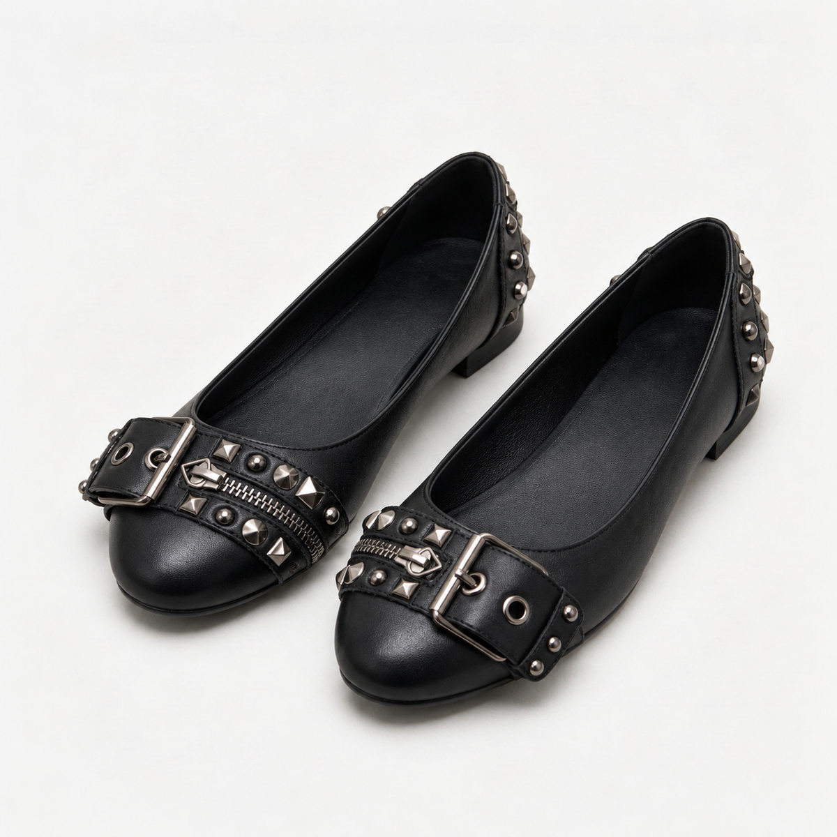 Nadine Women's Orthopedic Comfort Ballet Flats, Studded | Emory & Blanc