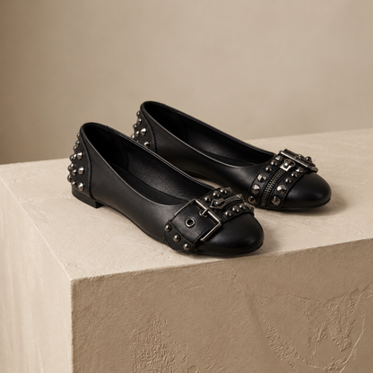 Nadine Women's Orthopedic Comfort Ballet Flats, Studded | Emory & Blanc