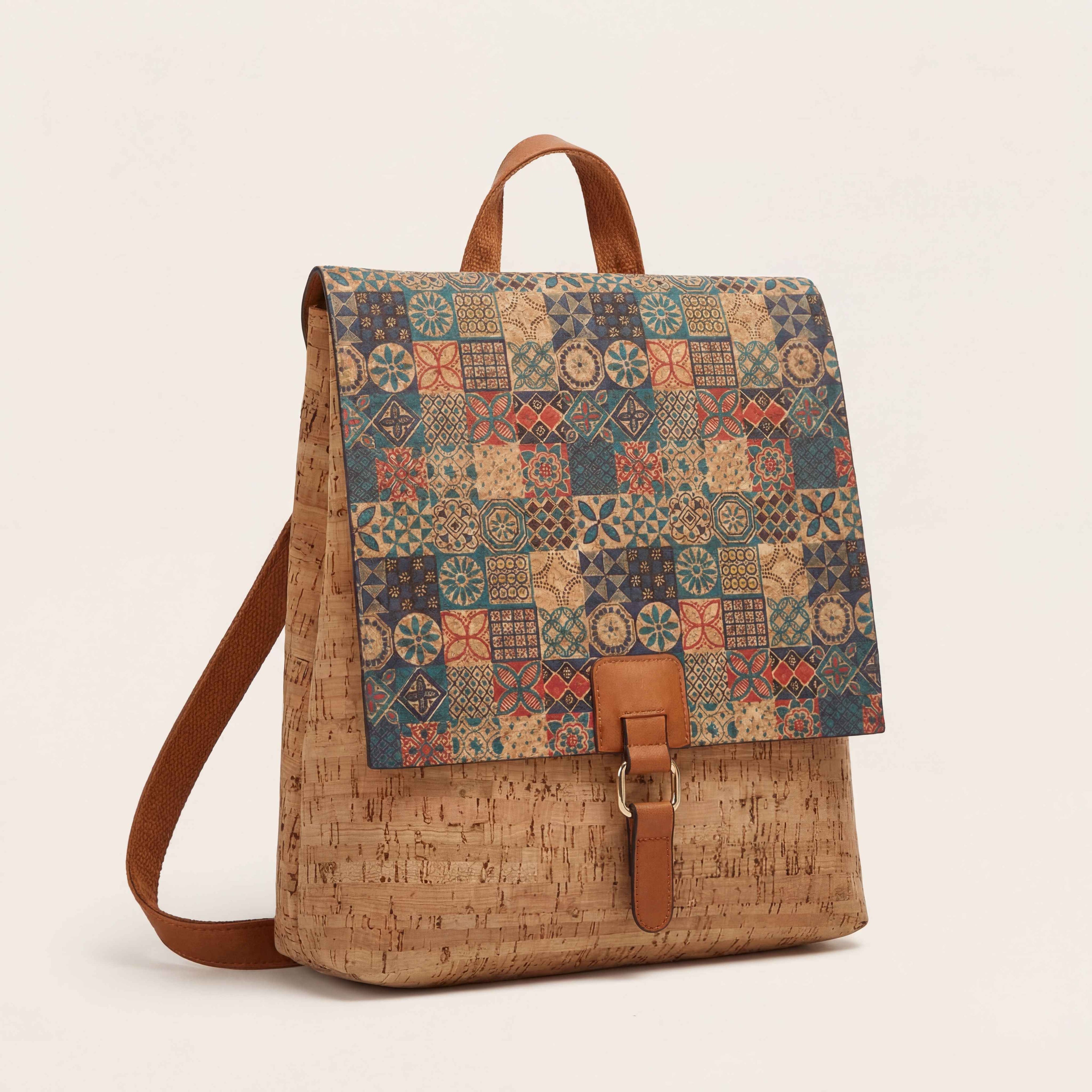 Natalia  Mosaic Cork Backpack image 1
