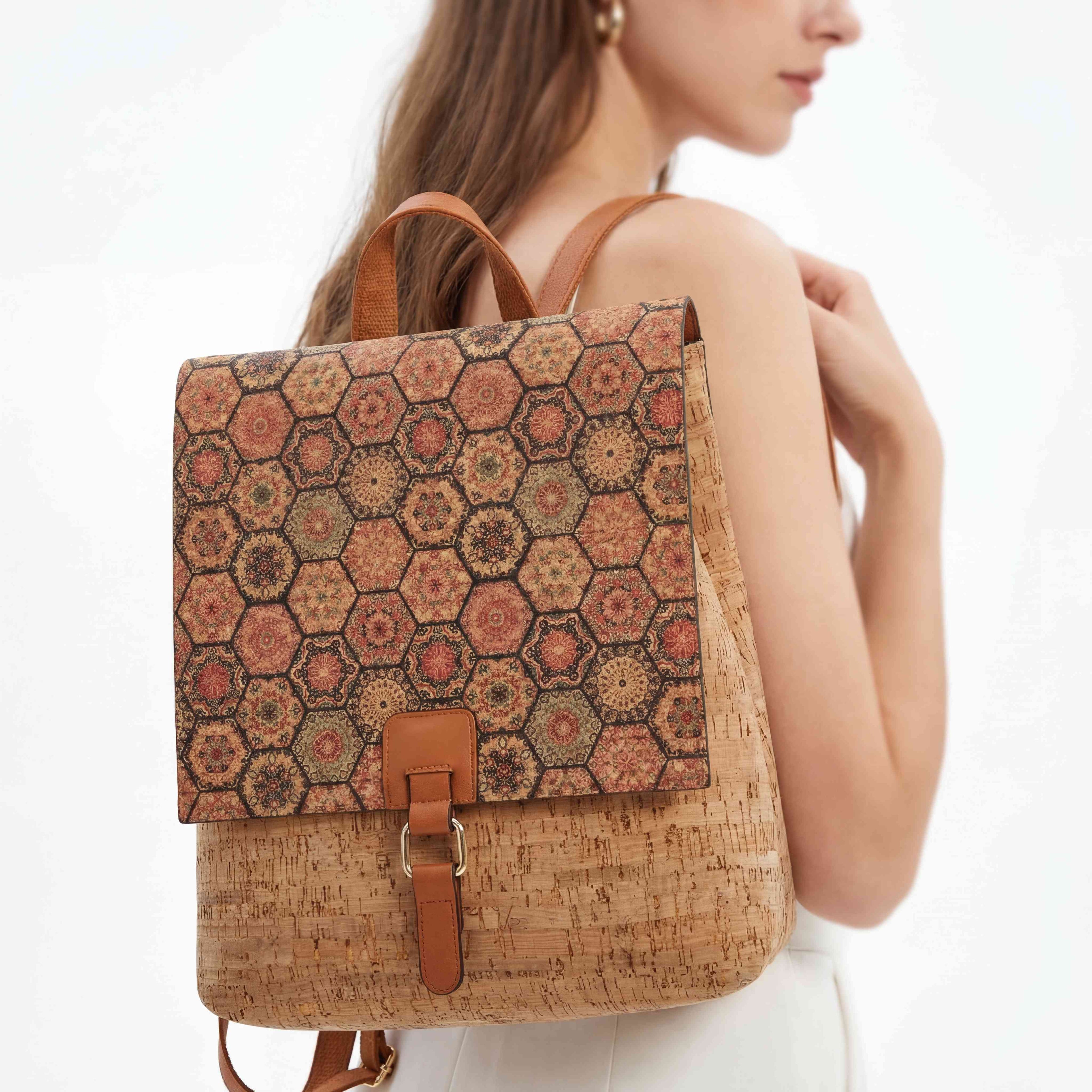 Natalia  Mosaic Cork Backpack image 11